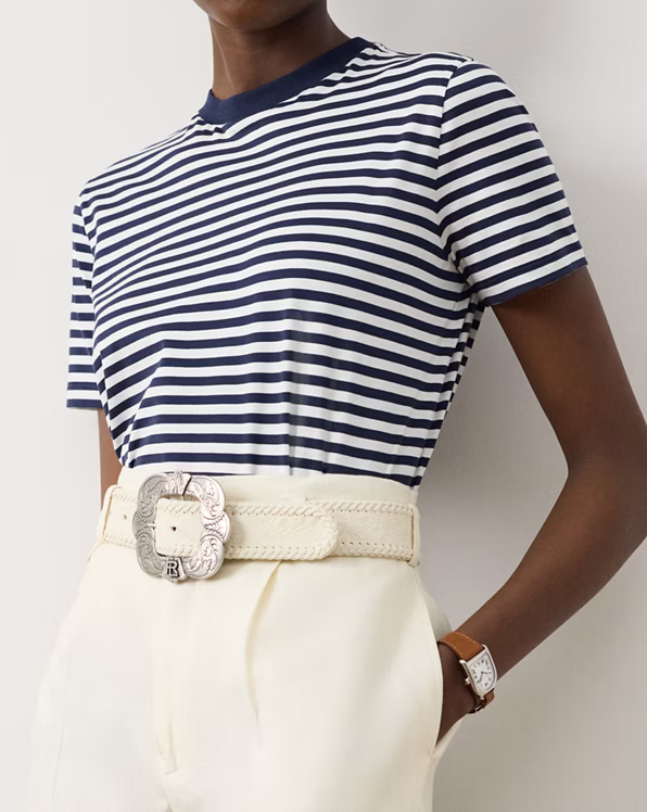 Hallie Striped Cotton Jersey Tee