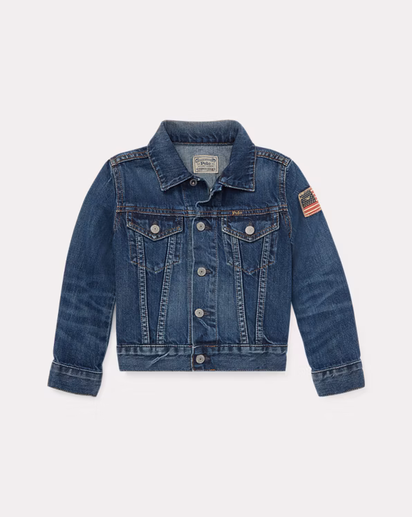 Flag Denim Trucker Jacket