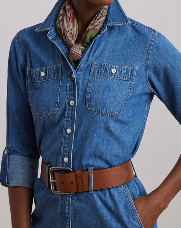 Denim Wide-Leg Jumpsuit