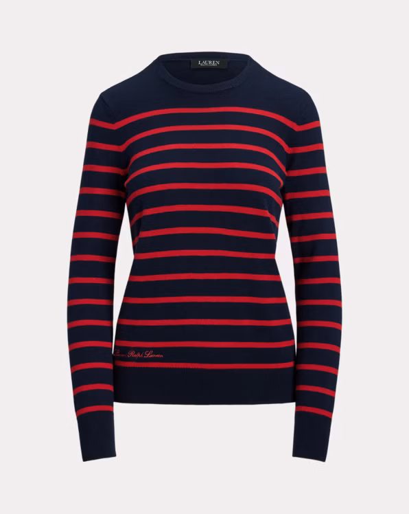 Striped Cotton-Blend Jumper