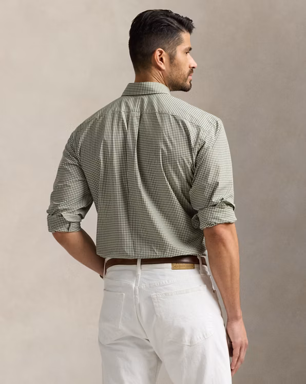 Gingham Stretch Poplin Shirt