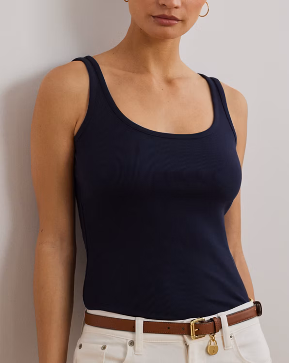 Stretch Cotton Tank Top