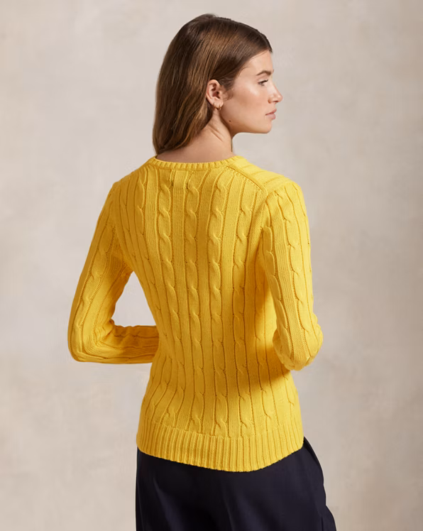 Cable-Knit Cotton Crewneck Jumper