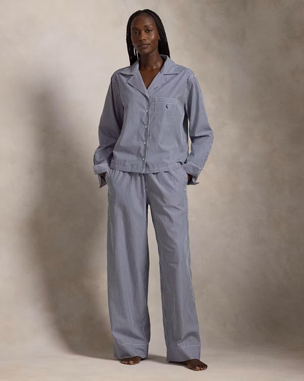 Long-Sleeve Poplin Pyjama Set