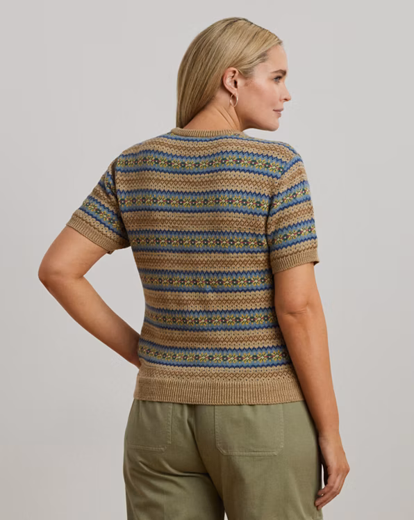 Fair Isle Short-Sleeve Jumper