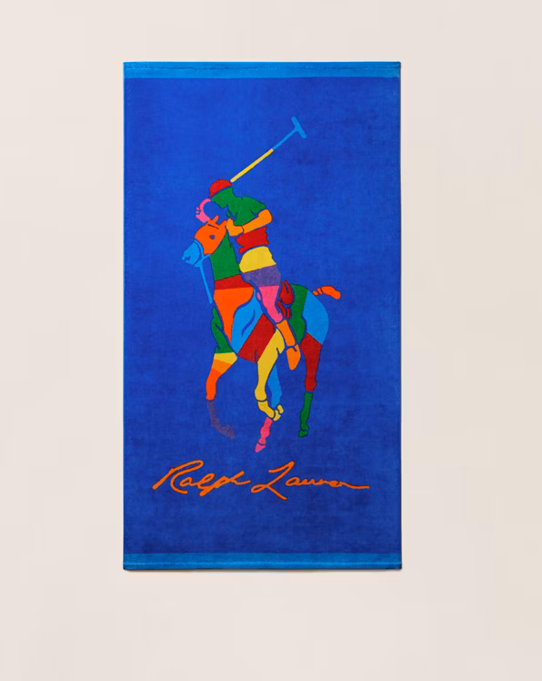 Colour-Blocked Big Pony Beach Towel