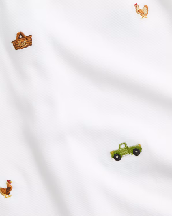 Embroidered Cotton Coverall