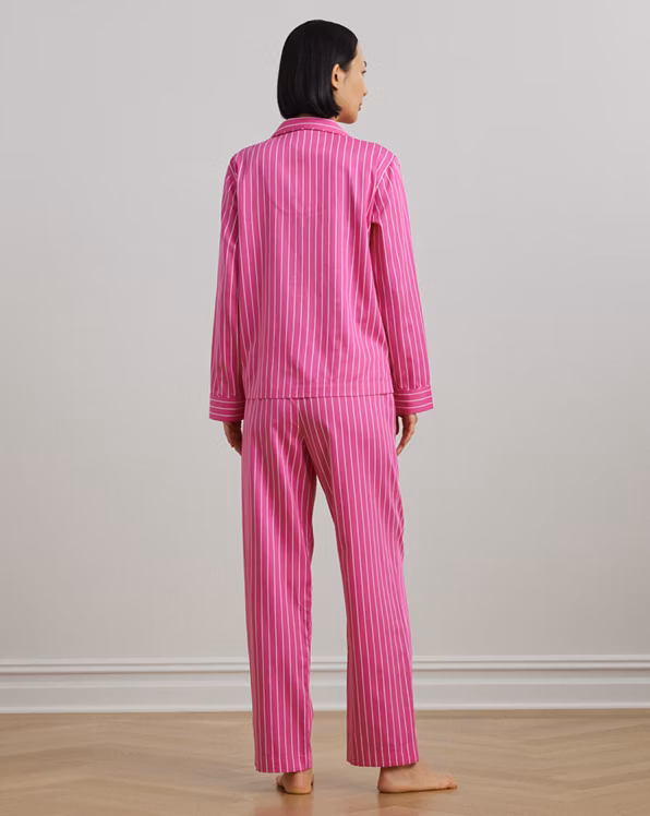 Striped Cotton-Blend Sateen Sleep Set