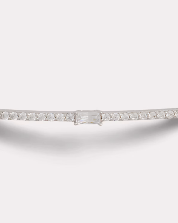 Sterling Silver Pavé Slider Bracelet