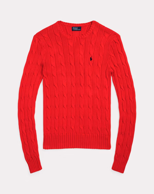 Cable-Knit Cotton Crewneck Jumper