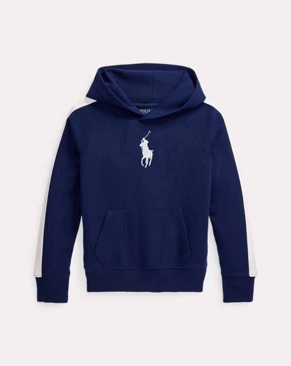 Striped Big Pony French Terry Hoodie