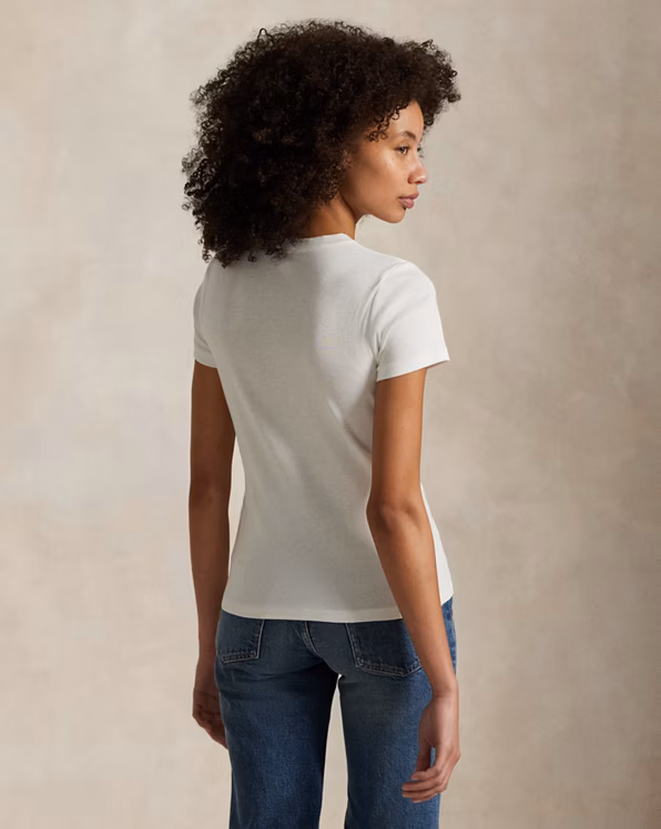 Slim Fit Rib-Knit Cotton Tee