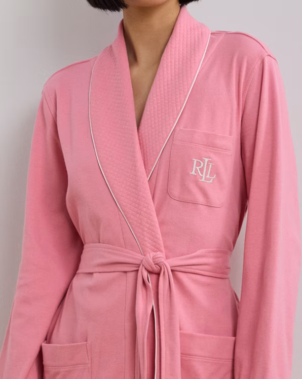 Interlock Quilted Shawl-Collar Robe