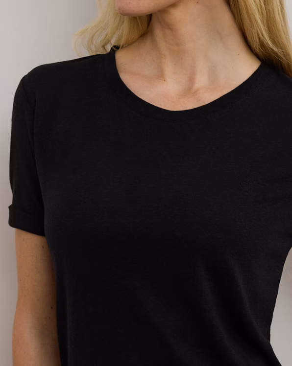 Linen-Blend Jersey Tee