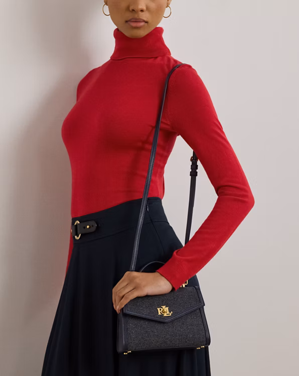 Canvas & Leather Small Farrah Satchel