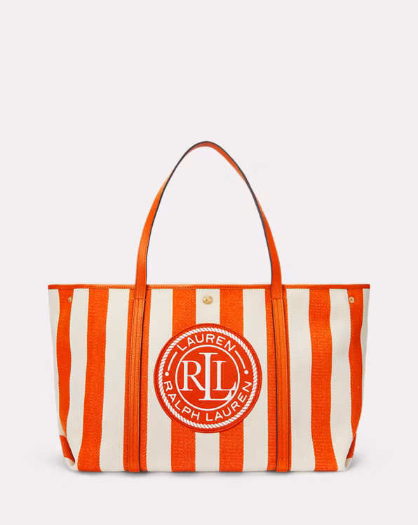 Striped Herringbone Large Emerie Tote