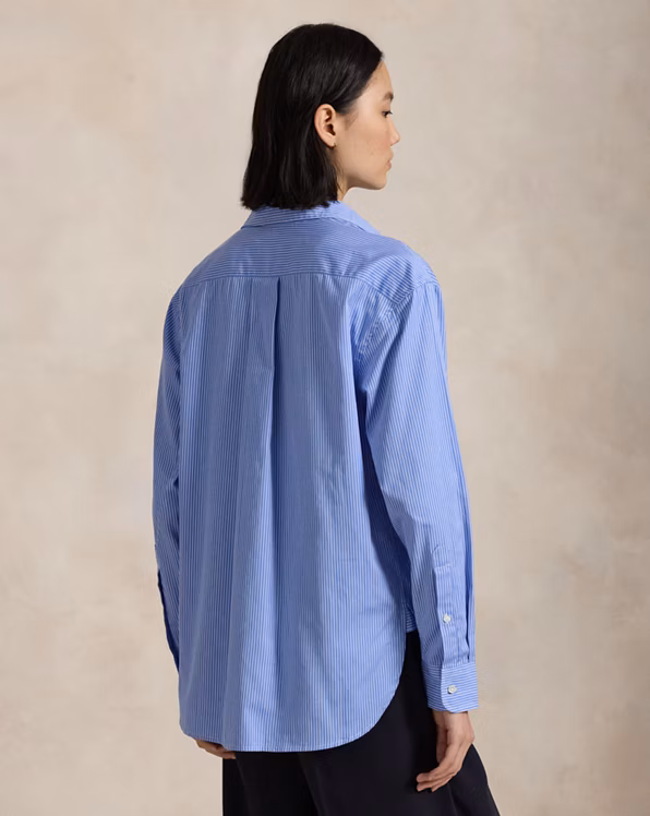 Relaxed Fit Striped Cotton Shirt