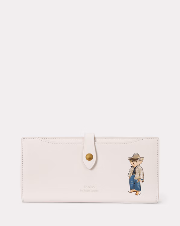 Polo Bear Leather Snap Wallet