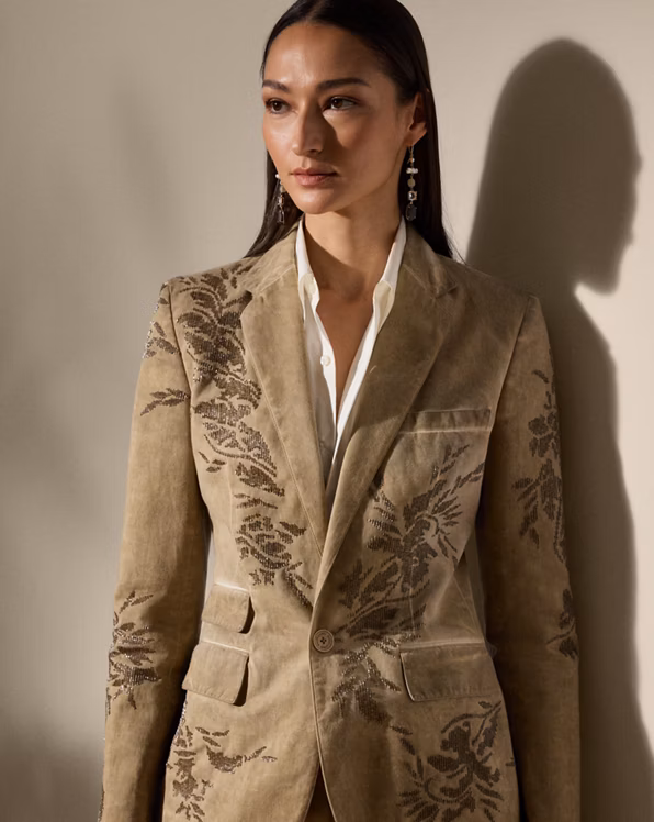 Parker Embellished Cotton Chino Jacket