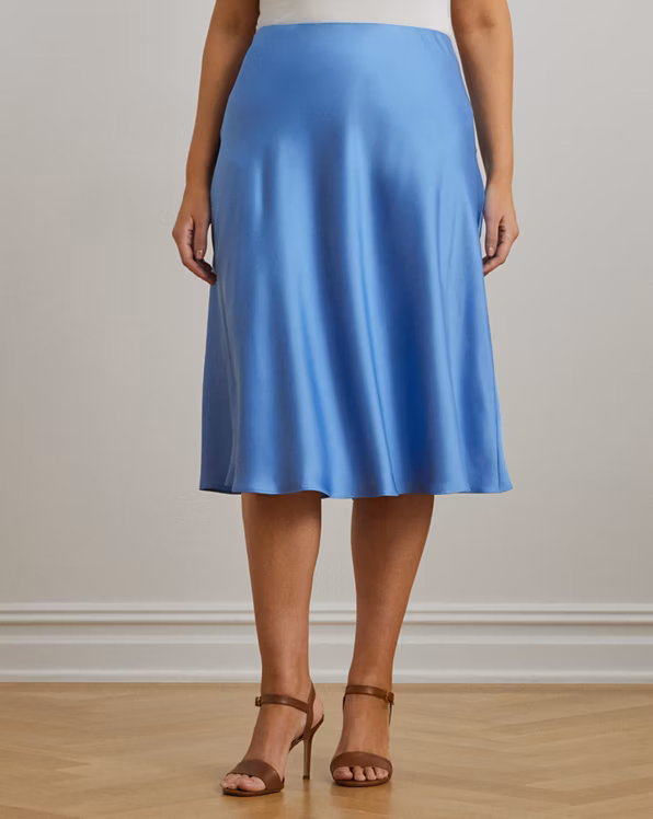 Satin Charmeuse Midi Skirt
