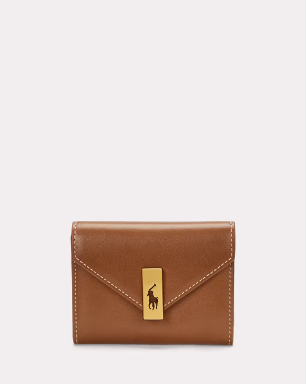 Polo ID Leather Fold-Over Card Case