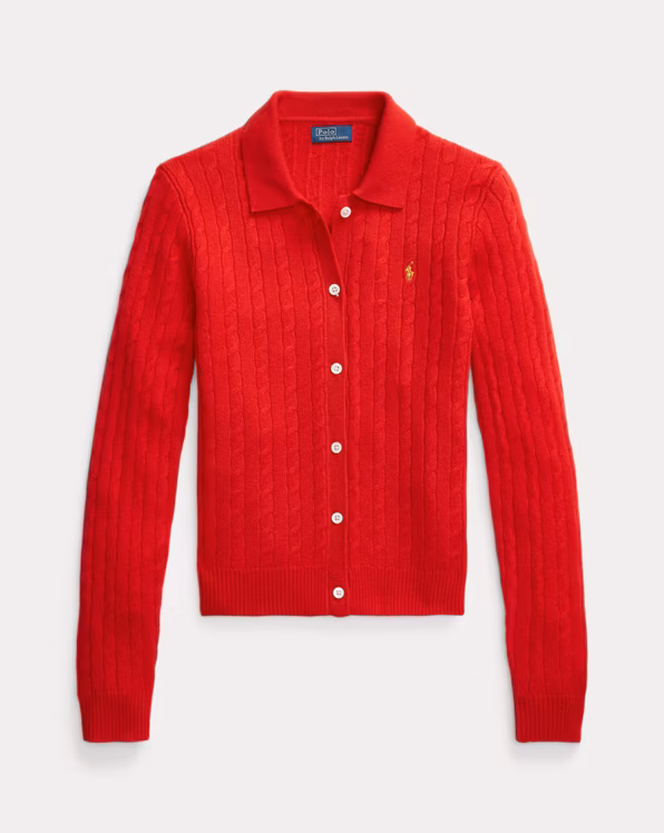Cable-Knit Wool-Cashmere Cardigan