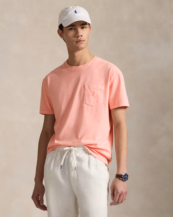 Custom Slim Mineral-Dyed Pocket T-Shirt