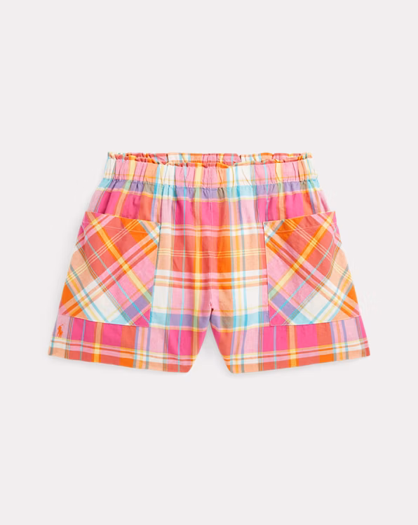 Plaid Cotton Short