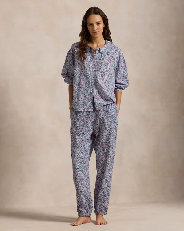 Floral Cotton Long-Sleeve Pyjama Set