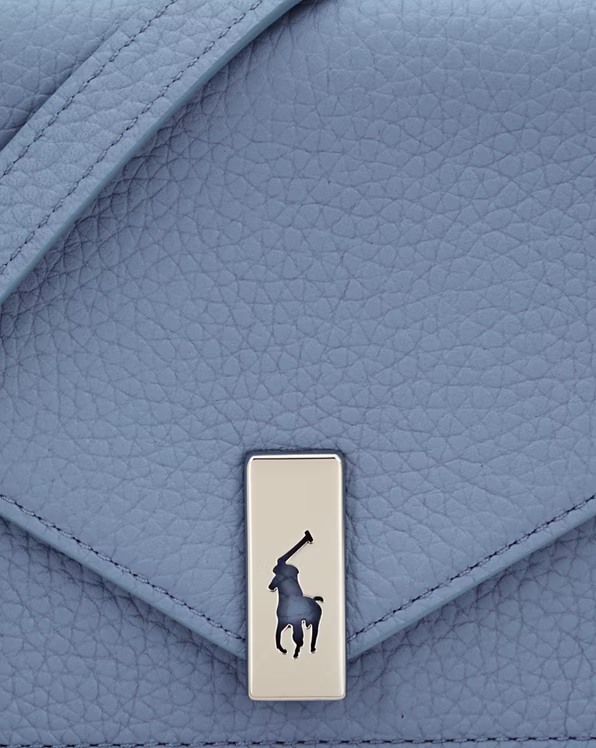 Pebbled Leather Chain Wallet