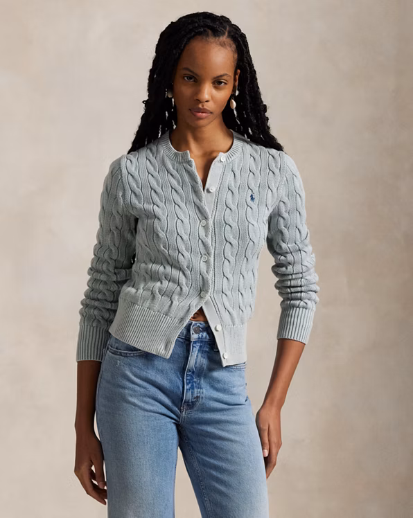 Cable-Knit Cotton Cardigan