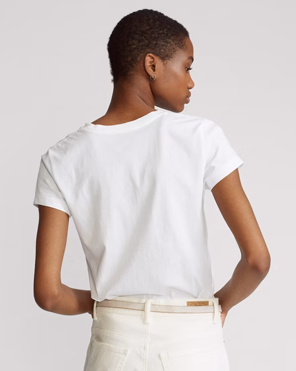 Cotton Jersey V-Neck T-Shirt