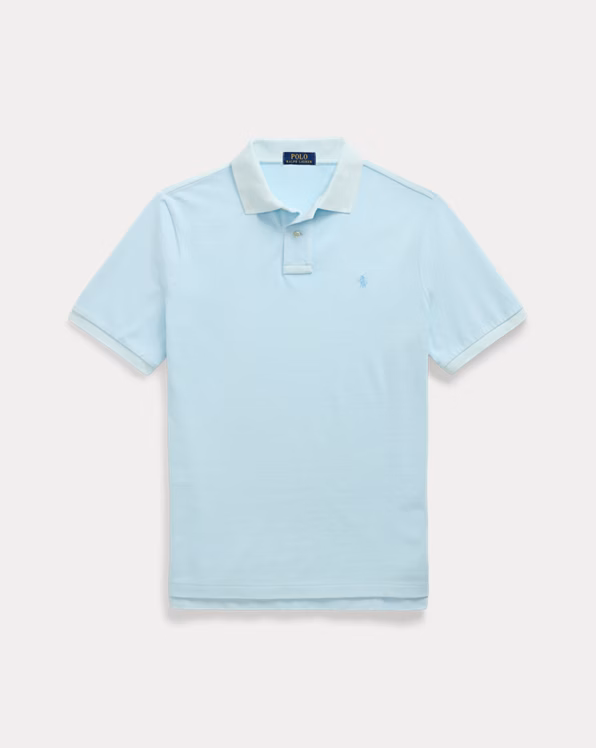 Custom Slim Mineral-Dyed Mesh Polo Shirt