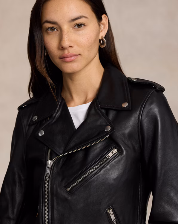 Sheepskin Leather Moto Jacket