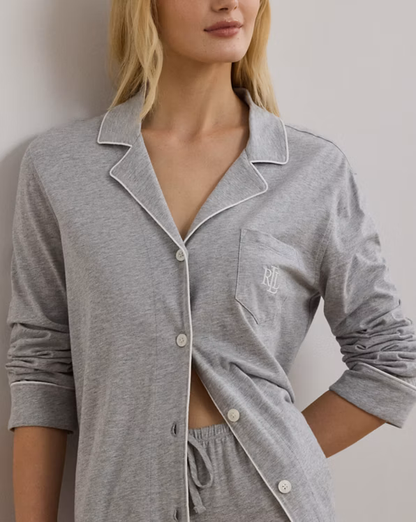 Knit Cotton-Blend Sleep Set