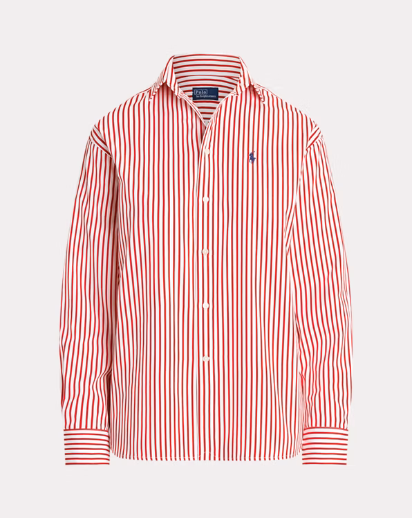 Relaxed Fit Striped Cotton Shirt