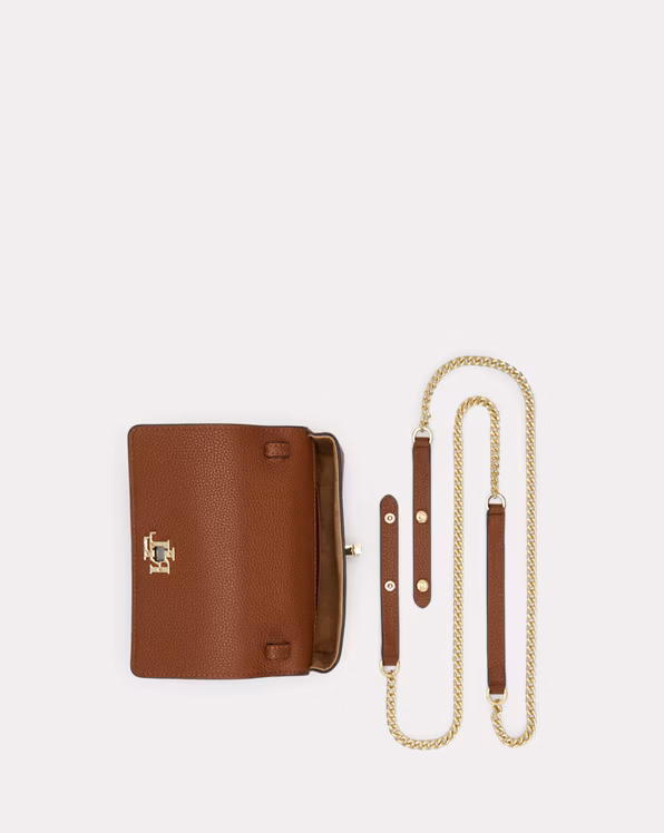 Pebbled Crossbody Turn-Lock Tech Case