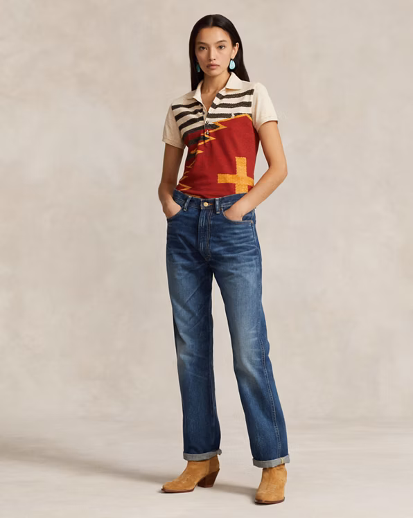 PRL x Naiomi Glasses Mesh Polo Shirt