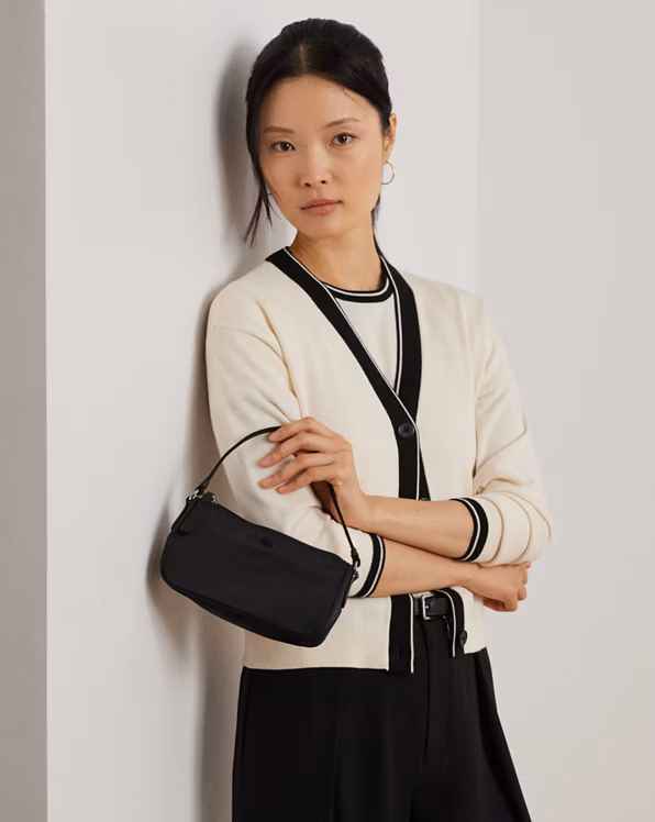 Medium Nylon Top-Handle Pouch