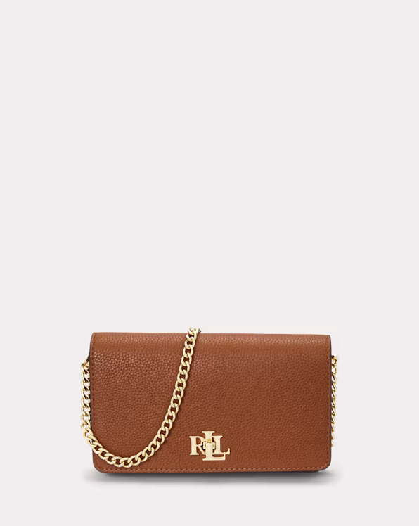 Pebbled Crossbody Turn-Lock Tech Case