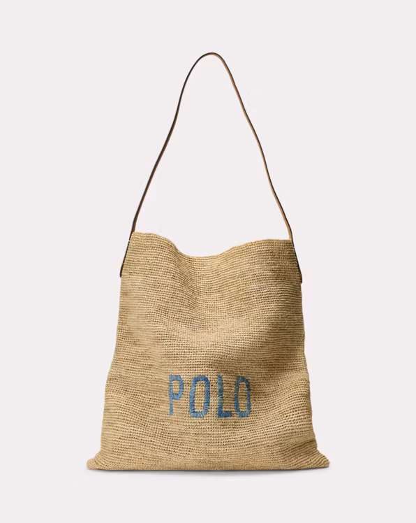 Logo Raffia Extra-Large Tote