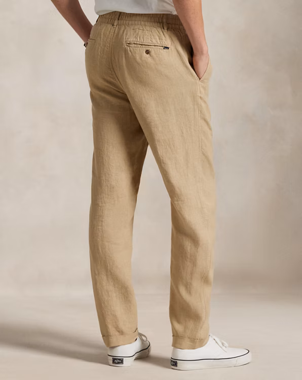 Lateef Slim Tapered Fit Linen Trouser