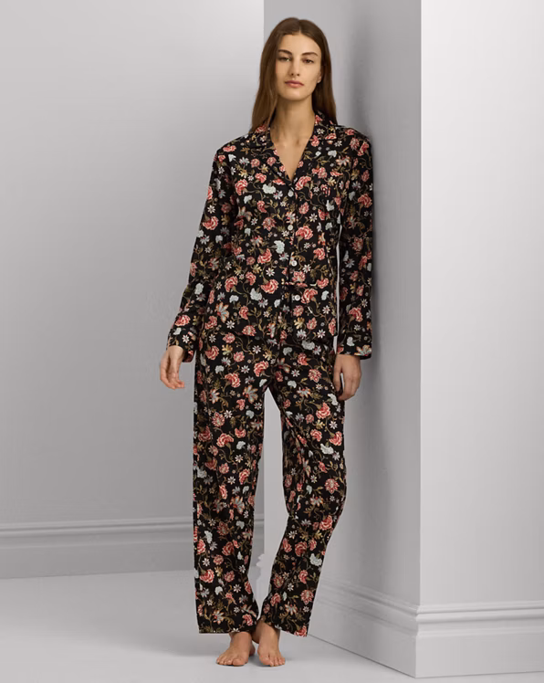 Floral Cotton-Blend Lawn Sleep Set