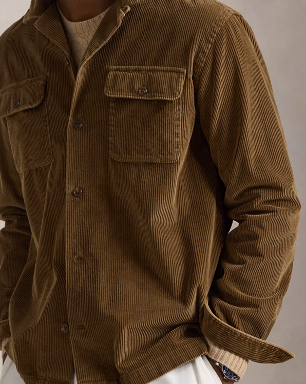 Classic Fit Corduroy Camp Shirt