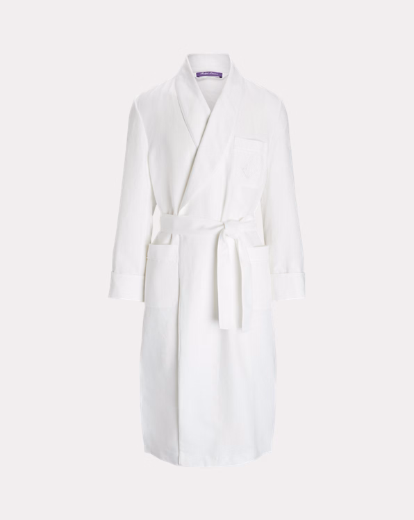 Monogram Linen Robe