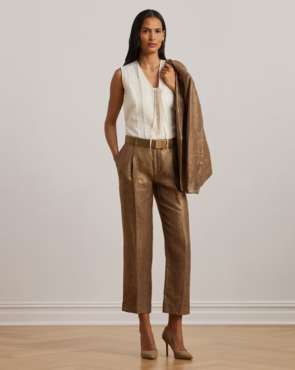 Embroidered Voile Sleeveless Blouse