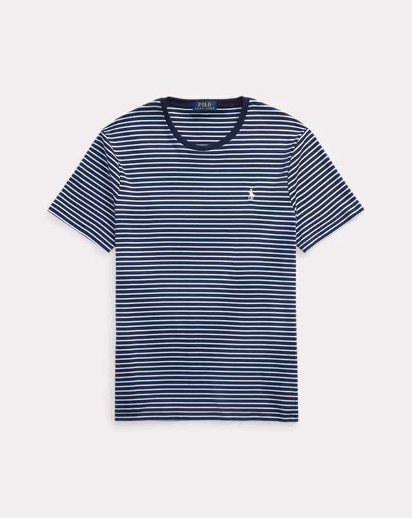 Custom Slim Striped Soft Cotton T-Shirt