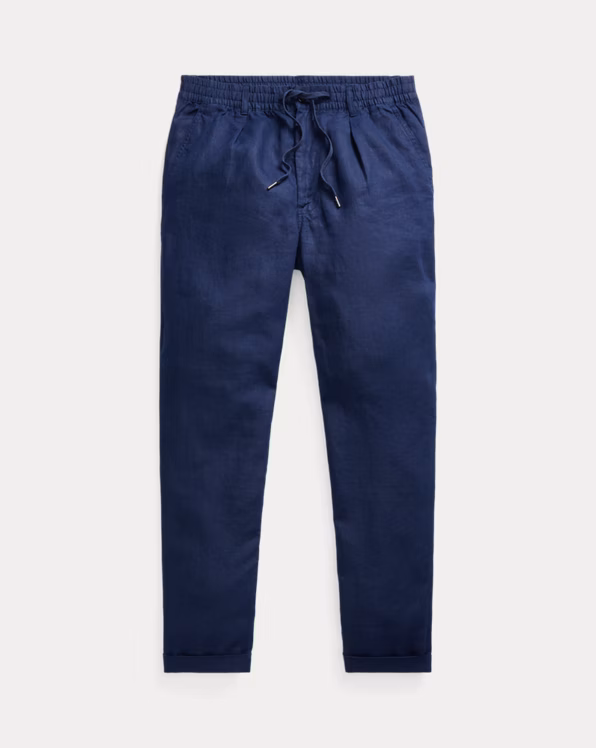 Lateef Slim Tapered Fit Linen Trouser