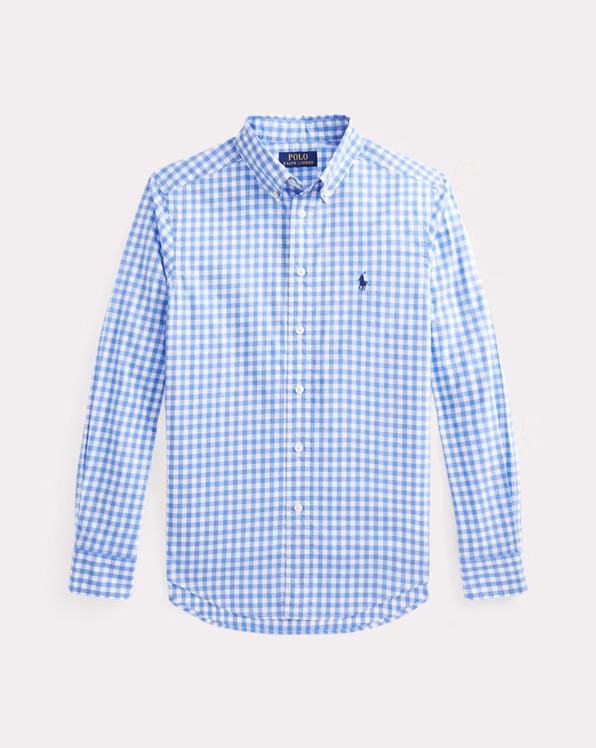 Gingham Cotton Poplin Shirt