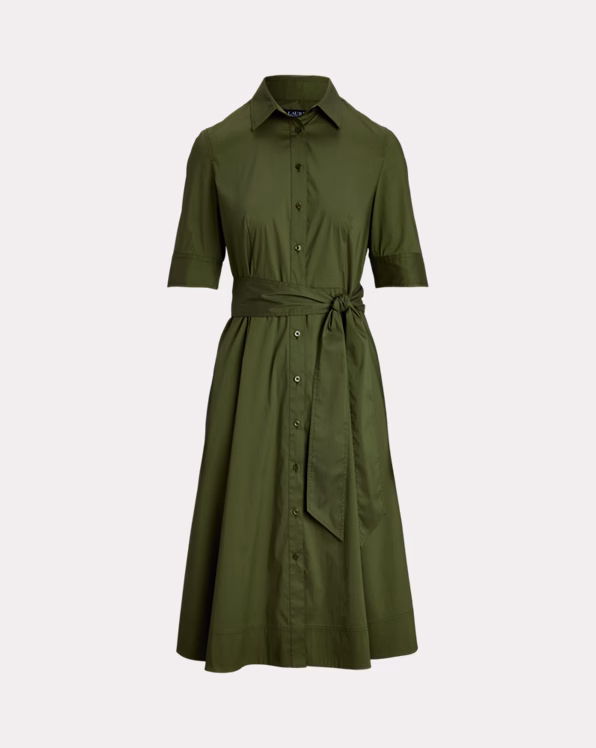 Cotton-Blend Shirtdress